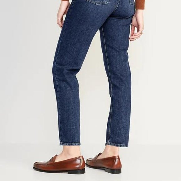 Old Navy Extra High-Waisted Sky-Hi Straight Button-Fly Jeans for Women New - Picture 4 of 12